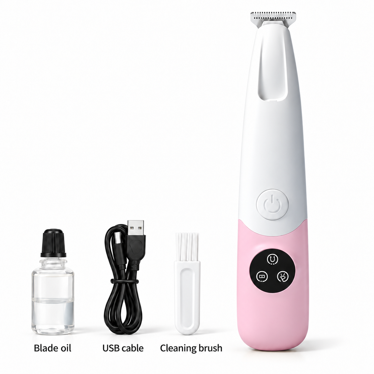 Quiet Cordless Pet Paw Trimmer with LED Light