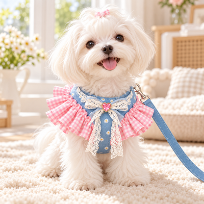 Cute Ruffle Vest‑Style Pet Harness