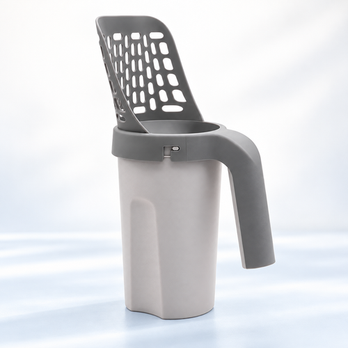 2-in-1 Cat Litter Scoop with Waste Bag Holder