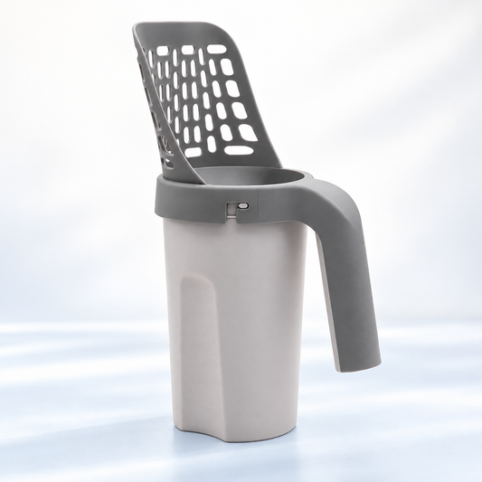 2-in-1 Cat Litter Scoop with Waste Bag Holder