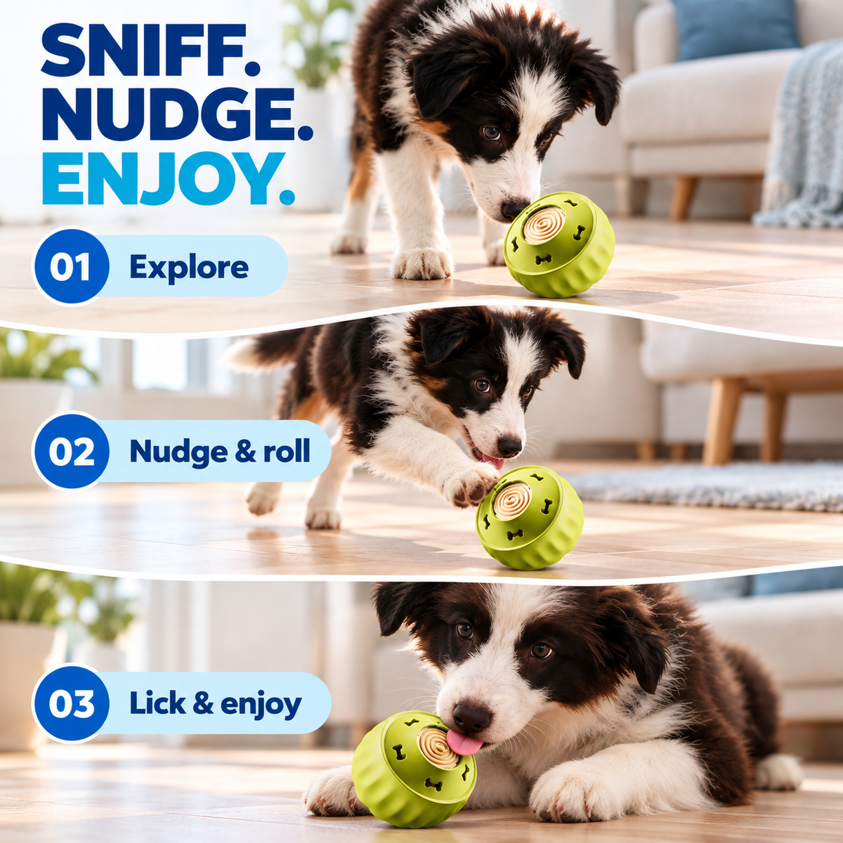 Refillable Dog Treat Toy with DIY Freezer Tray