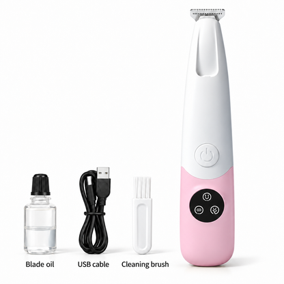 Quiet Cordless Pet Paw Trimmer with LED Light