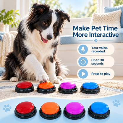Recordable Pet Talking Buttons – Press, Play & Connect