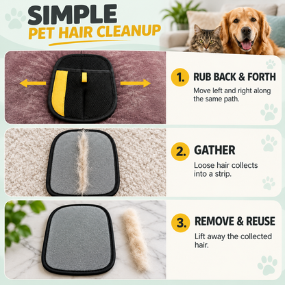 Reusable Pet Hair Removal Mitt – Washable & Easy to Use