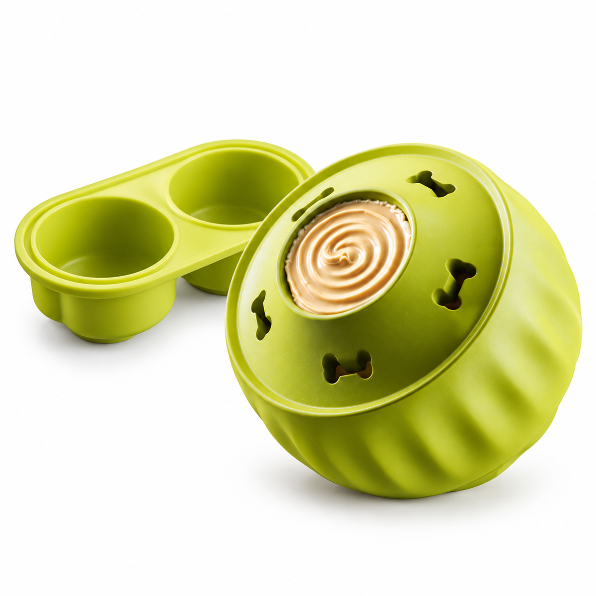 Refillable Dog Treat Toy with DIY Freezer Tray