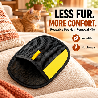 Reusable Pet Hair Removal Mitt – Washable & Easy to Use