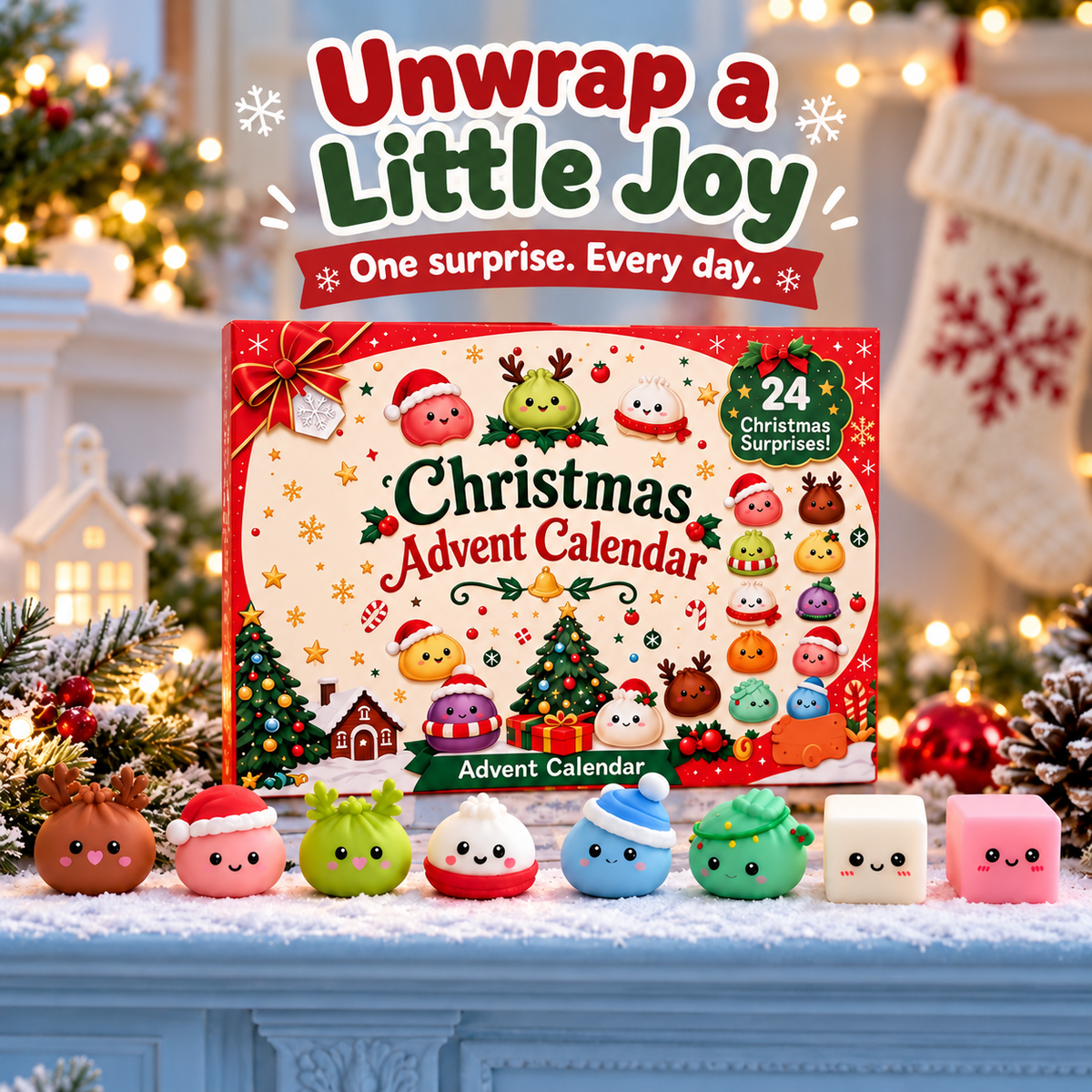 Christmas Advent Calendar – 24 Mini Squishy Surprises