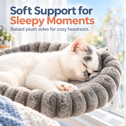 Foldable Cat Window Perch – Cord-Free & Washable