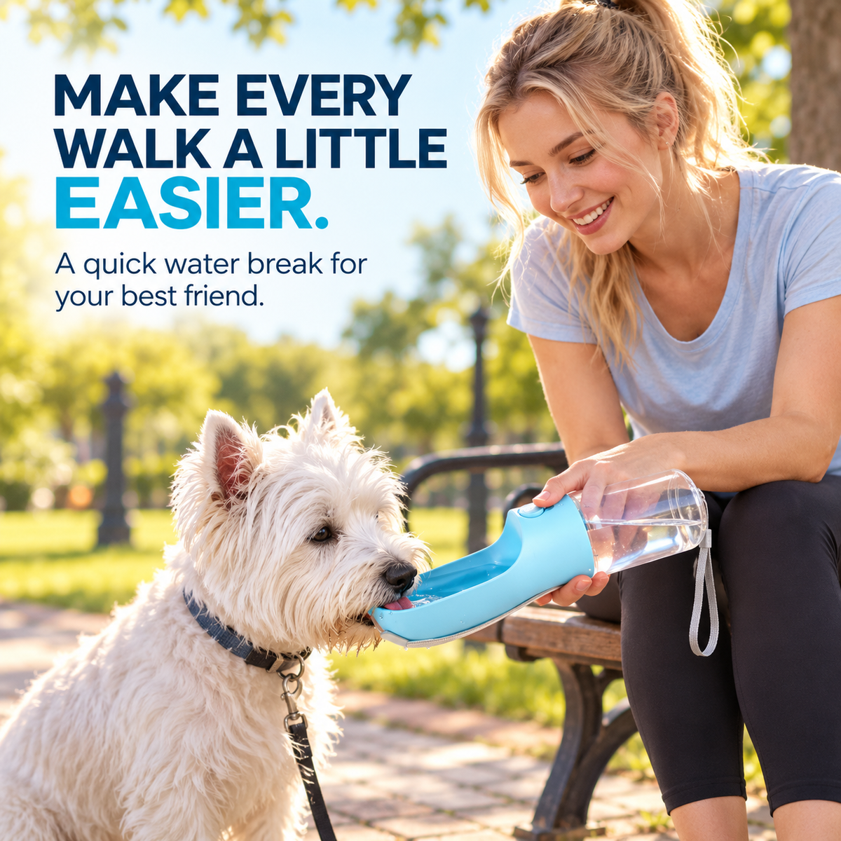 3-in-1 Pet Travel Bottle – Water, Food