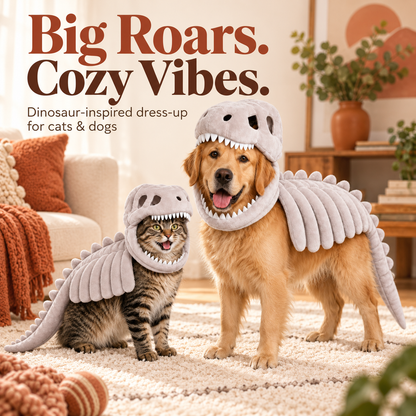 Soft Plush Pet Skeleton Costume for Cats & Dogs