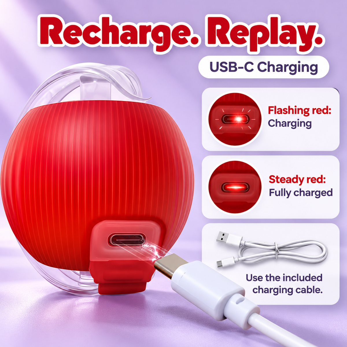 Automatic Rolling Cat Ball – Rechargeable with Rope Tail