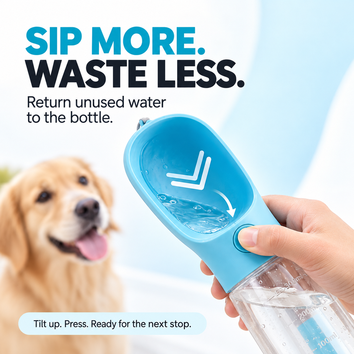 3-in-1 Pet Travel Bottle – Water, Food