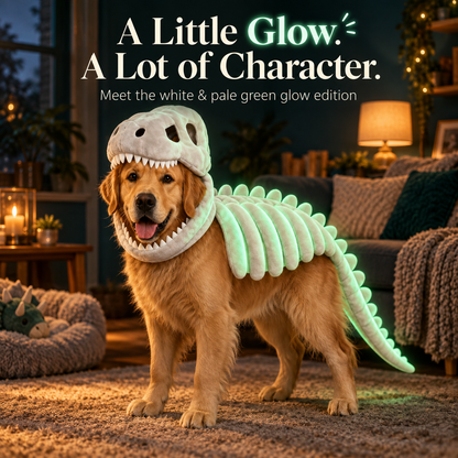 Soft Plush Pet Skeleton Costume for Cats & Dogs