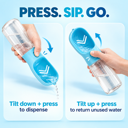 3-in-1 Pet Travel Bottle – Water, Food