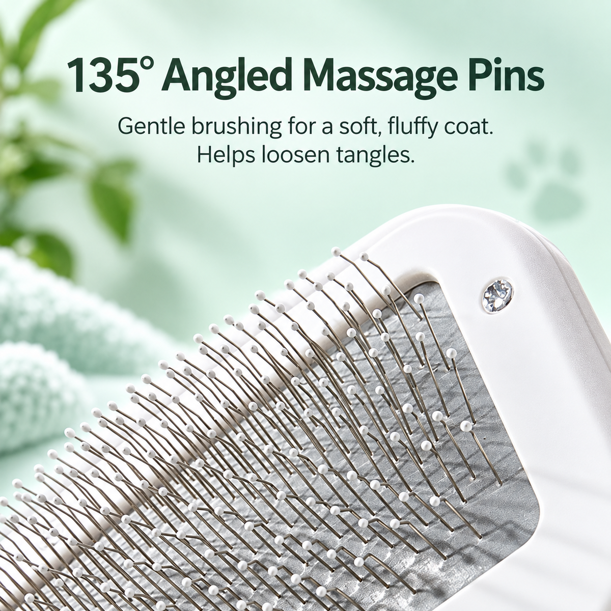 2-in-1 Pet Dryer Brush – 3 Heat Settings & Easy Hair Removal