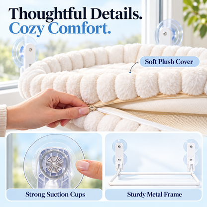 Foldable Cat Window Perch – Cord-Free & Washable