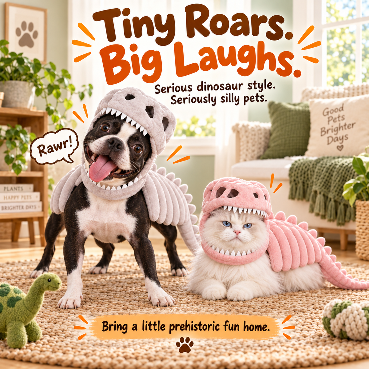 Soft Plush Pet Skeleton Costume for Cats & Dogs