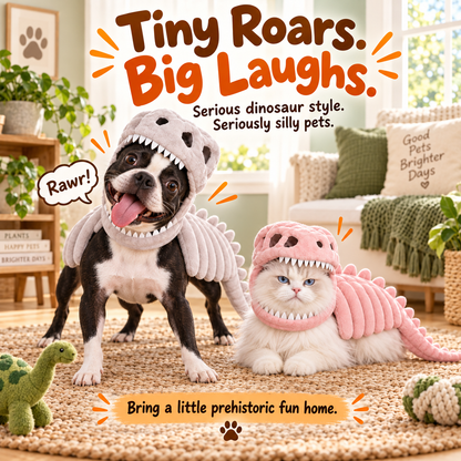 Soft Plush Pet Skeleton Costume for Cats & Dogs