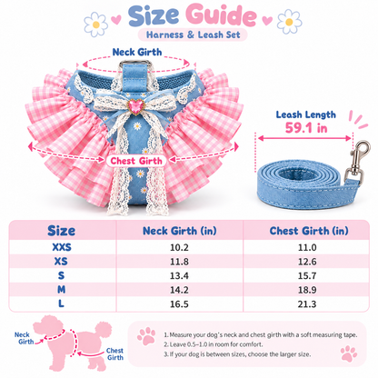 Cute Ruffle Vest‑Style Pet Harness