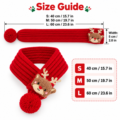 Festive Pet Scarf Collection – Santa, Reindeer, Snowman &amp; Tree Designs