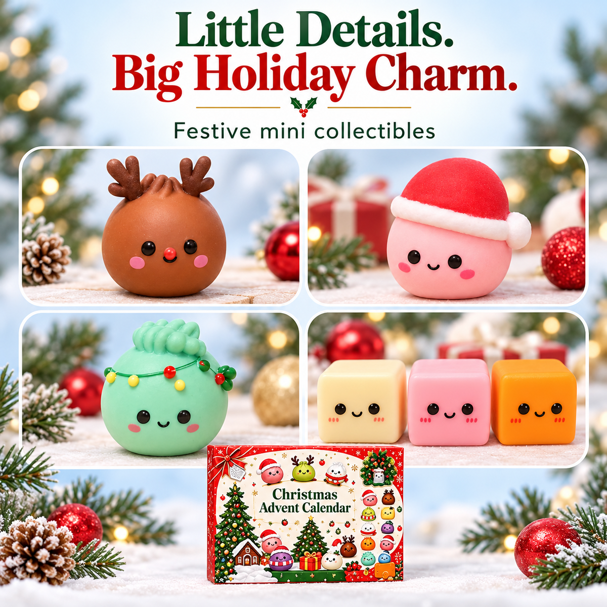 Christmas Advent Calendar – 24 Mini Squishy Surprises