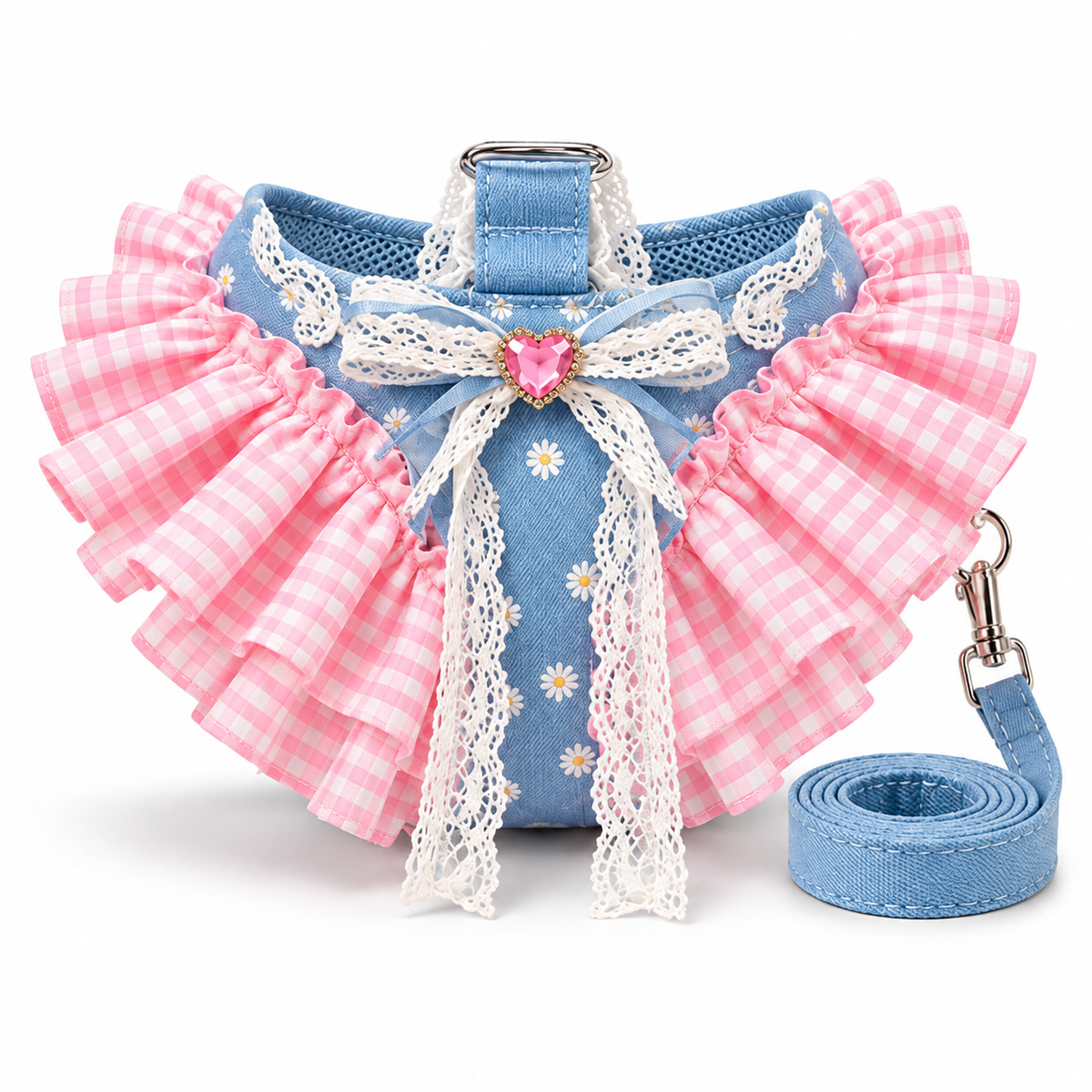 Cute Ruffle Vest‑Style Pet Harness